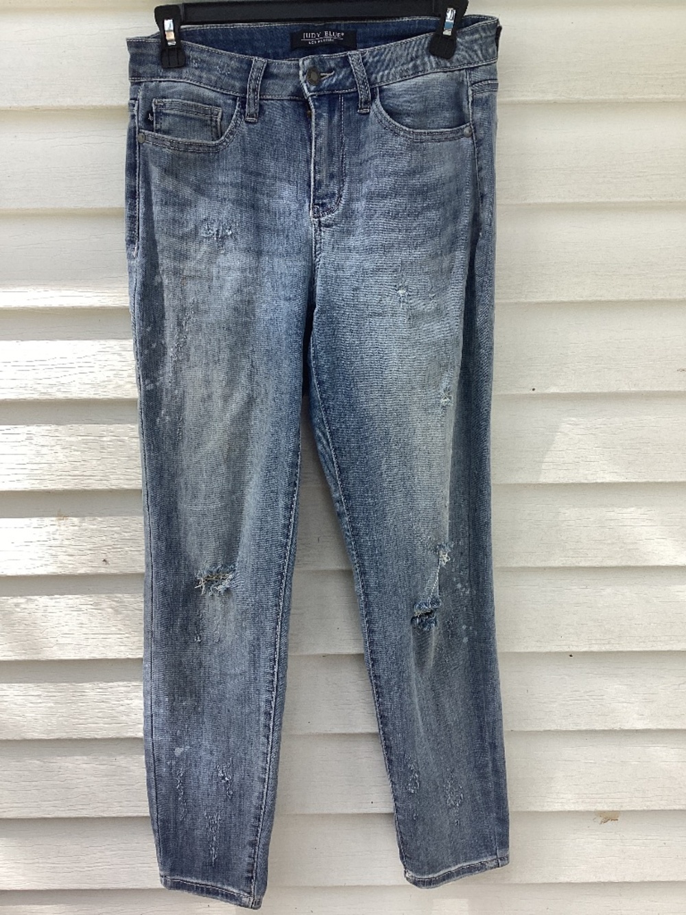 Judy Blue Adelene Girlfriend Distressed Jeans Light JB8273MD Relaxed 28 Stretch